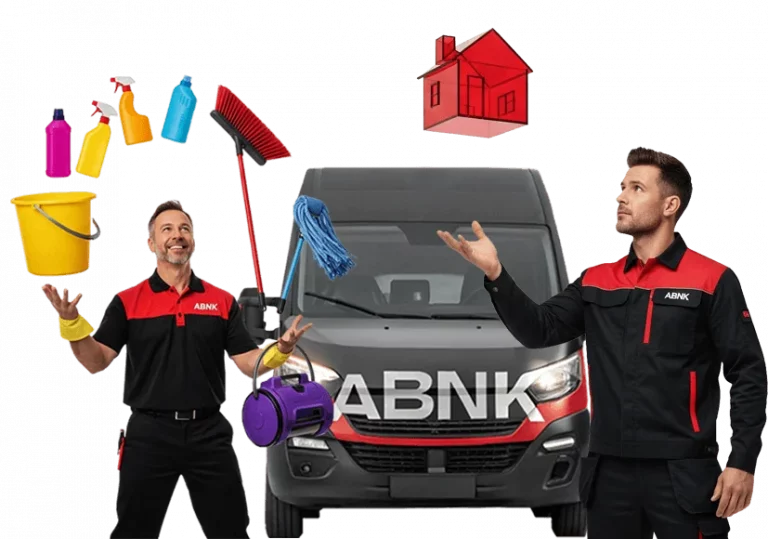 Illustration nettoyage avec camionnette.