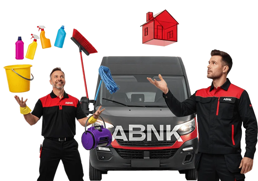 Illustration nettoyage avec camionnette.