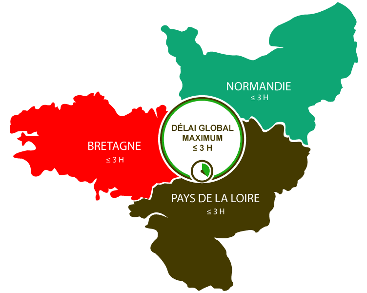 Carte de notre zone d'intervention.